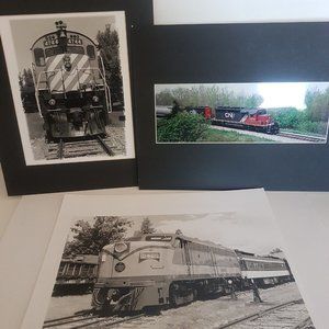 Vintage Lot of 3 Photos Trains VIA CNN For Collectors Photo Paper Canada
